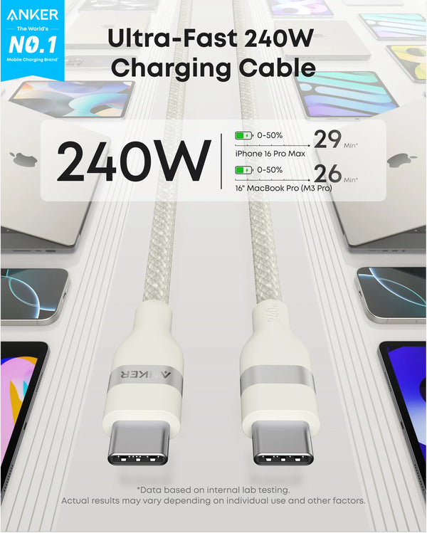 Anker Ultra-Soft Cable USB C to USB C Cable