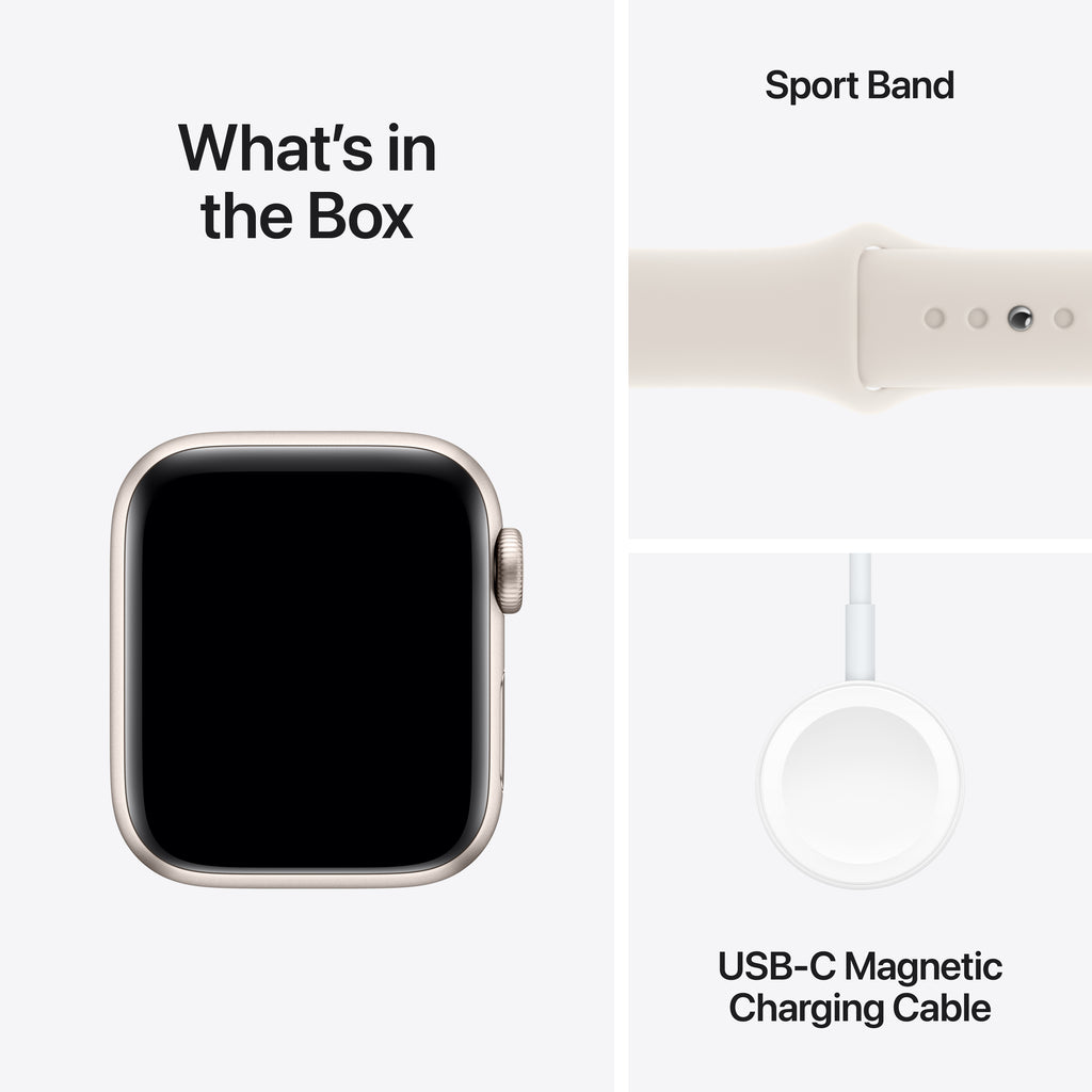 Apple Watch SE 2024 Aluminum Case with Sport Band mDrive Apple Authorised Reseller