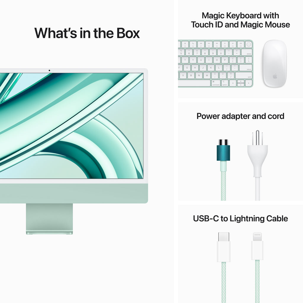 iMac M3 24インチ 4ポート 2023（カスタマイズ仕様）グリーン 24インチiMac [整備済製品] 8コアCPUと8コアGPUを搭載したApple
